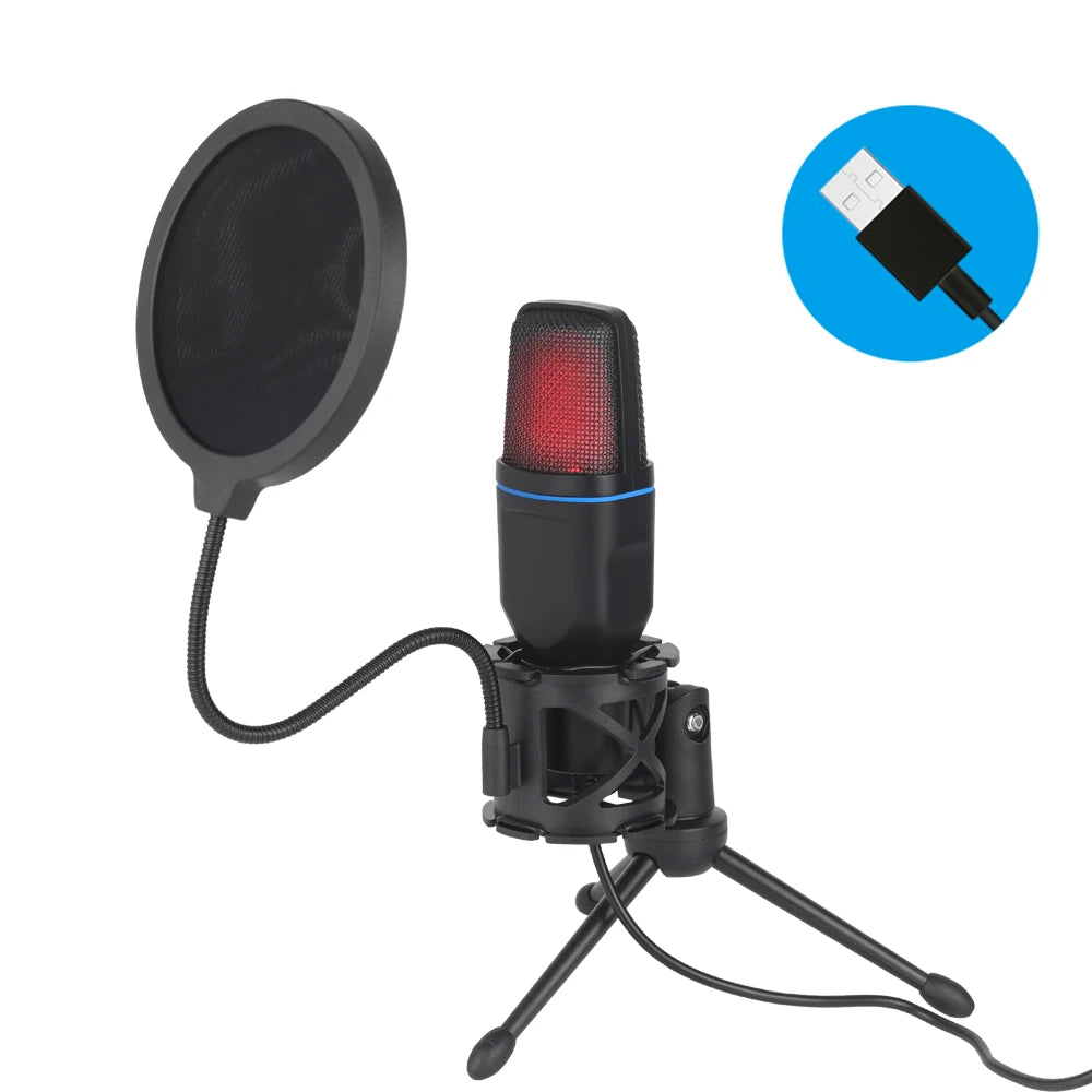USB Microphone For Gaming, Podcast Recording Studio And Streaming