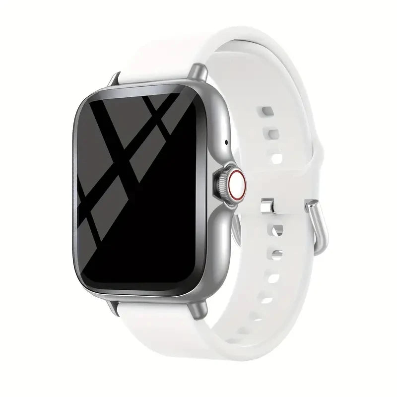 Smart watch with full touch screen, call, message reminder, music control and other functions. Compatible only with iPhone