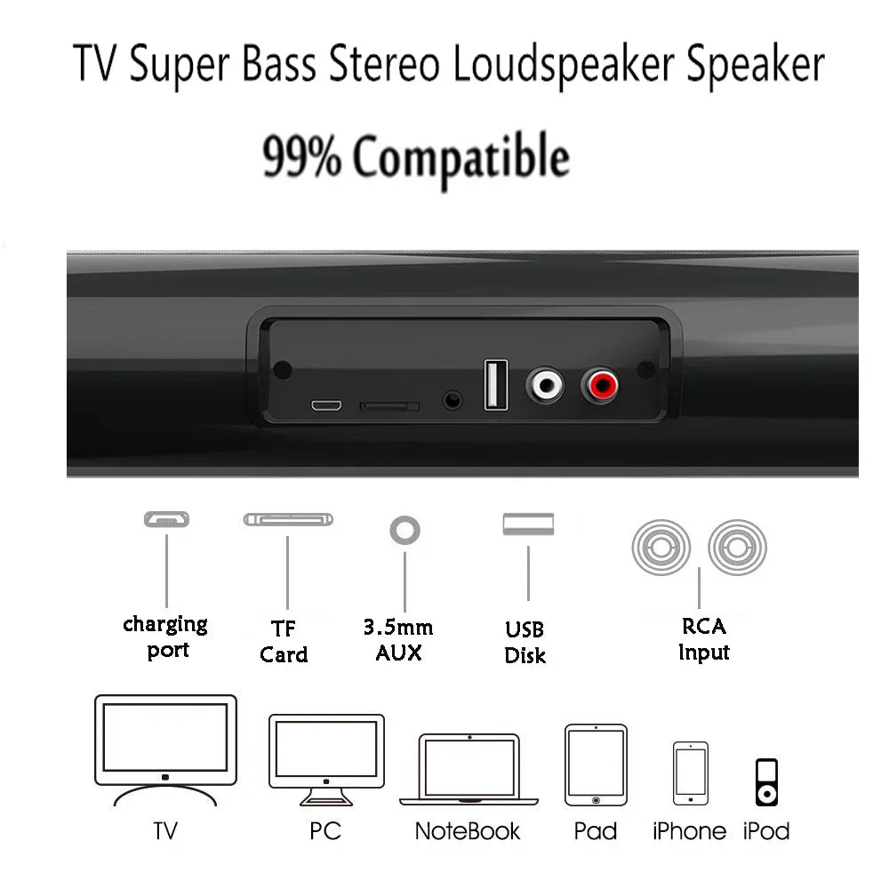 Super Powerful Subwoofer Sound Bar Speaker For TV