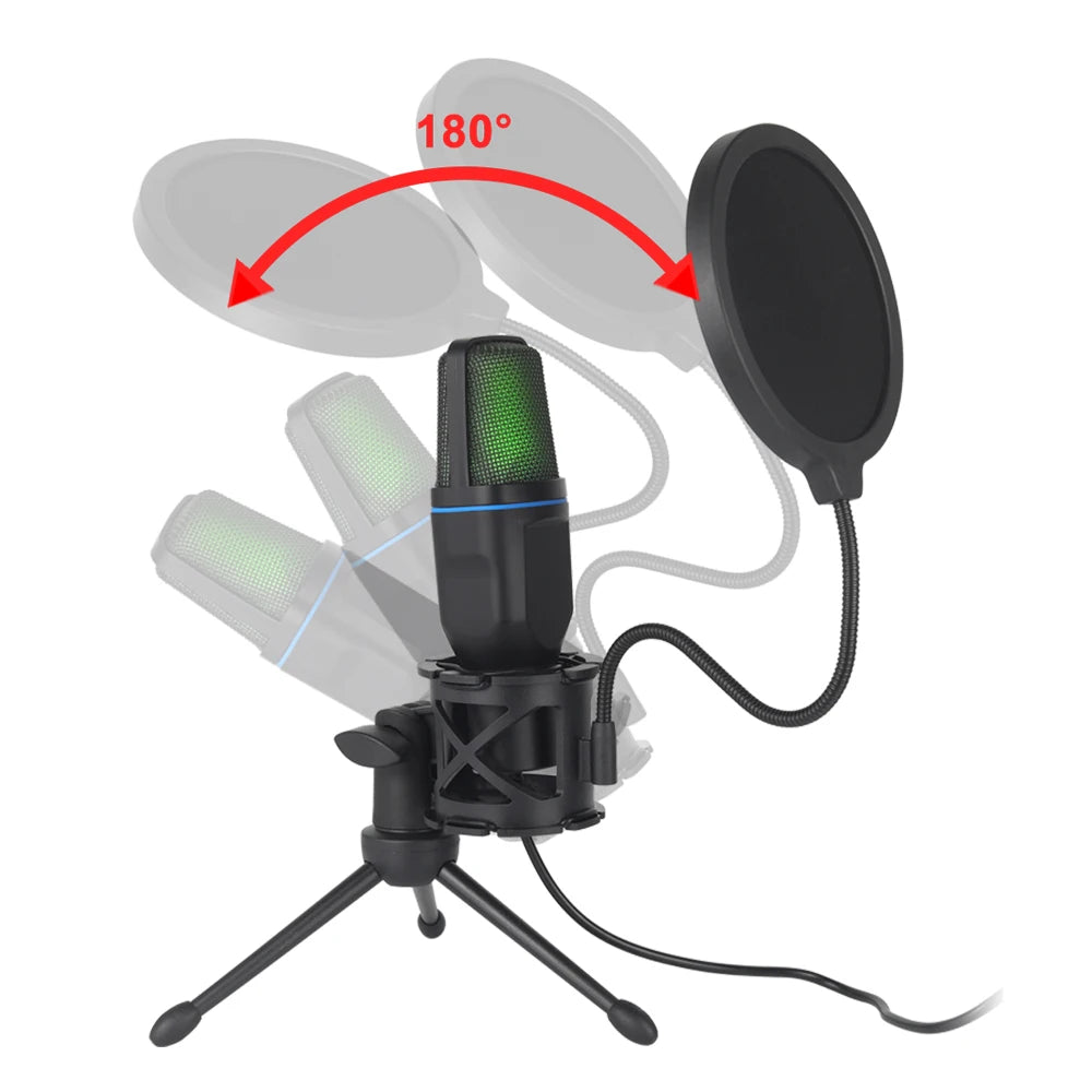 USB Microphone For Gaming, Podcast Recording Studio And Streaming