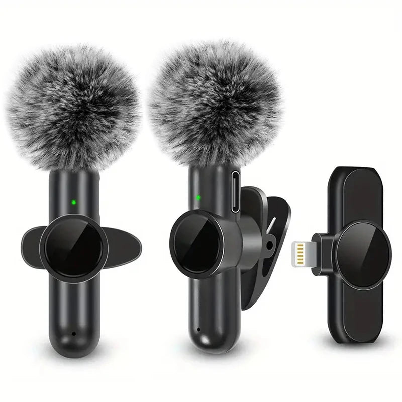 Wireless Microphone With Windproof Cover For iPhone And Android