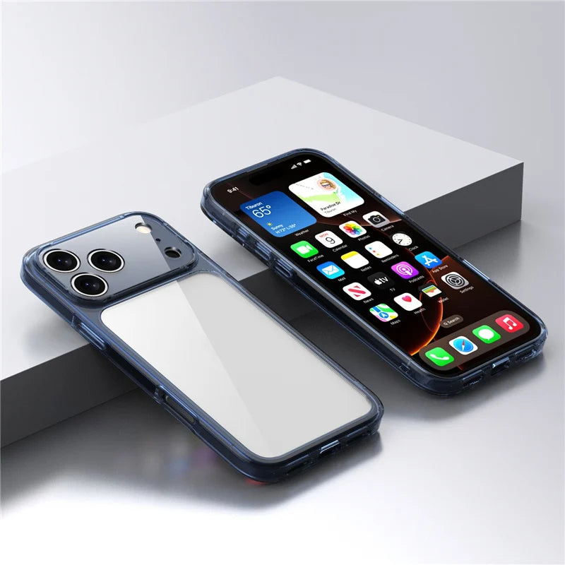 Luxury Transparent Shockproof Case For iPhone 17Air 17 17Pro 17Pro Max Clear Hybrid TPU+PC Protective Hard Back Cover