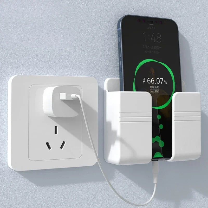 White Wall Mount Phone Holder