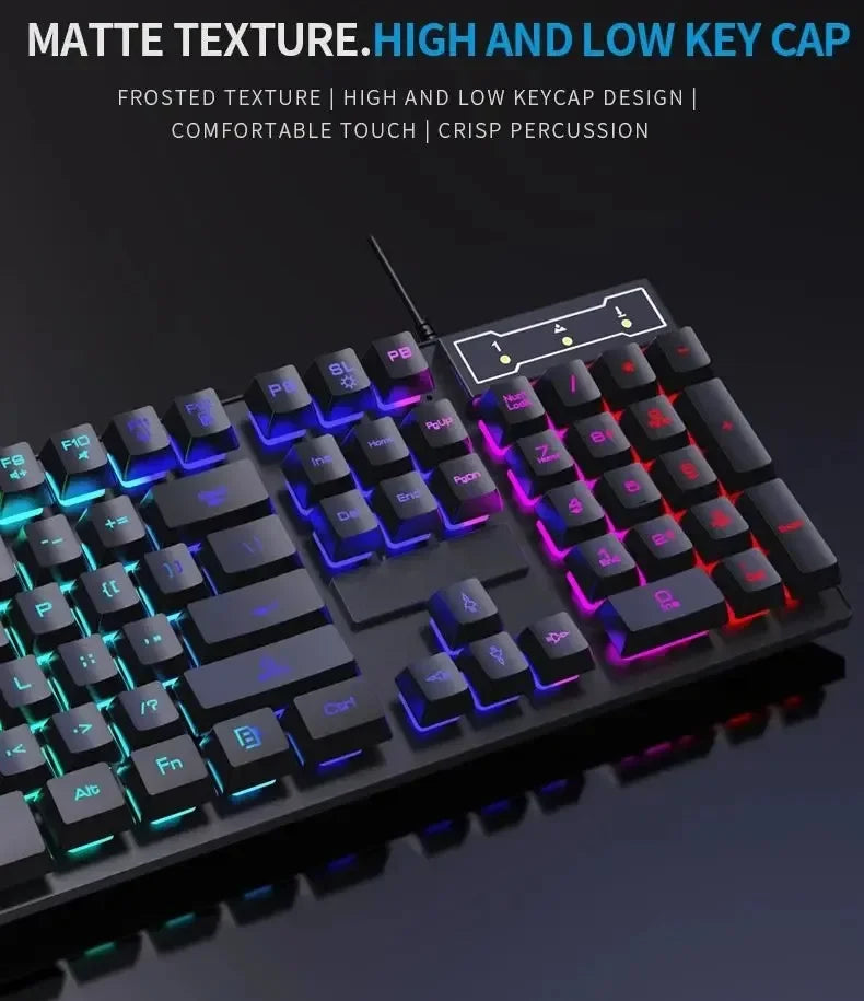 104 key Gaming Mechanical Wired Keyboard And Mouse SET for PC and laptop