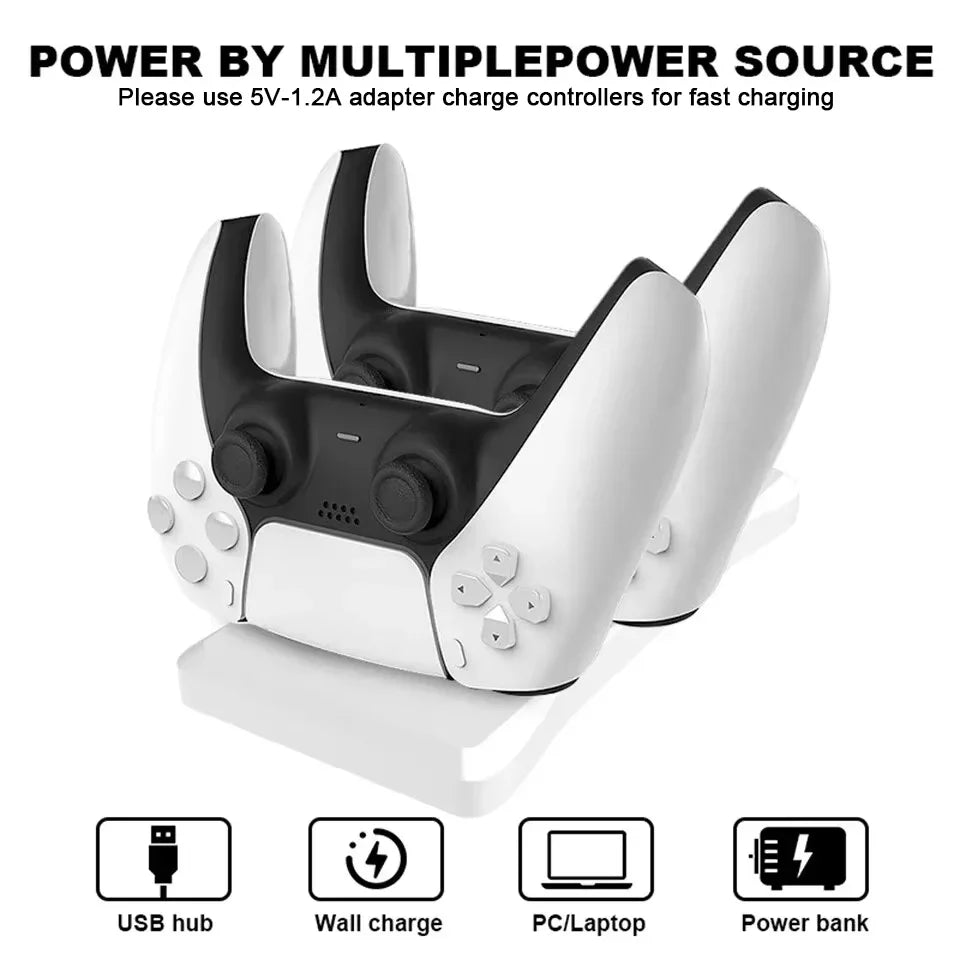 Dual Controller Charging Stand for Playstation 5 Controllers