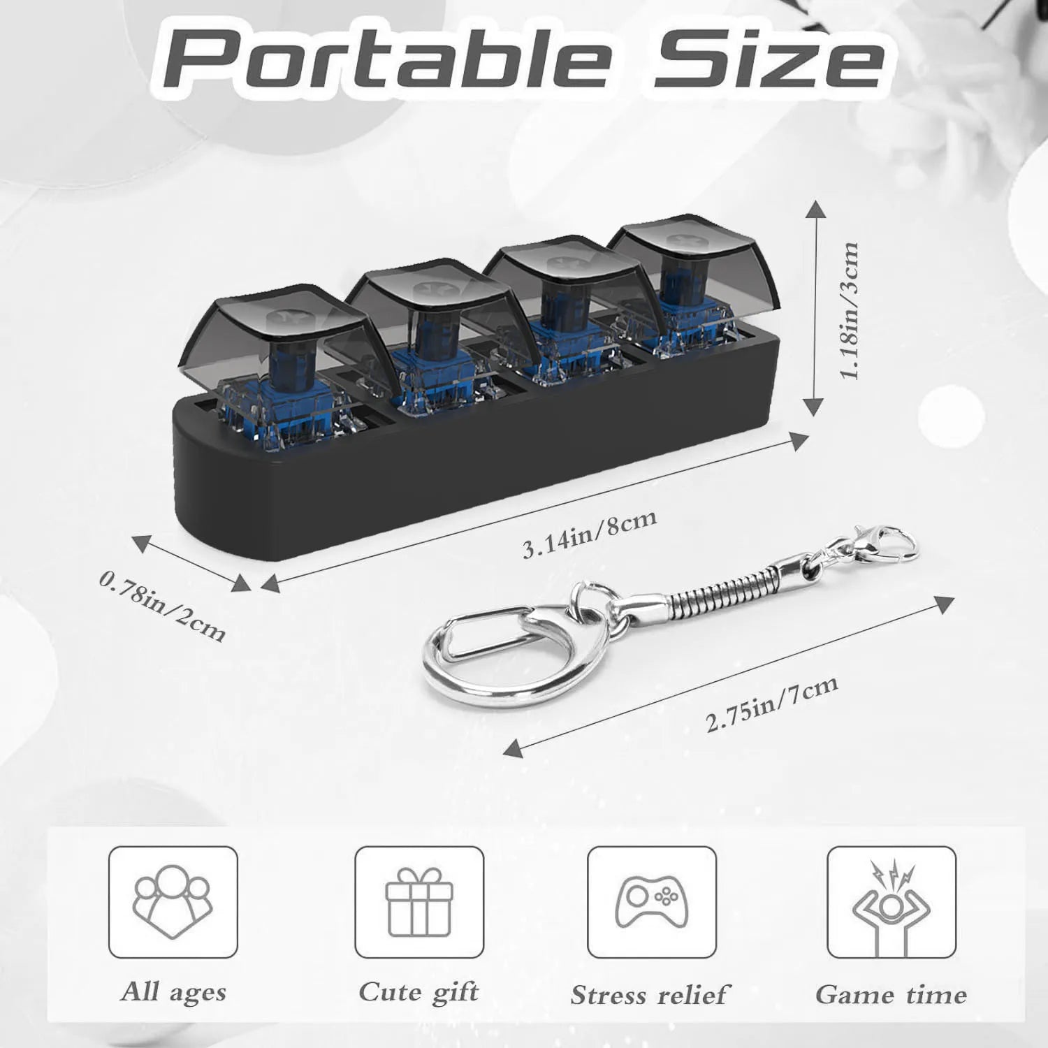 Anti-stress 4Keys Finger Mechanical Keyboard