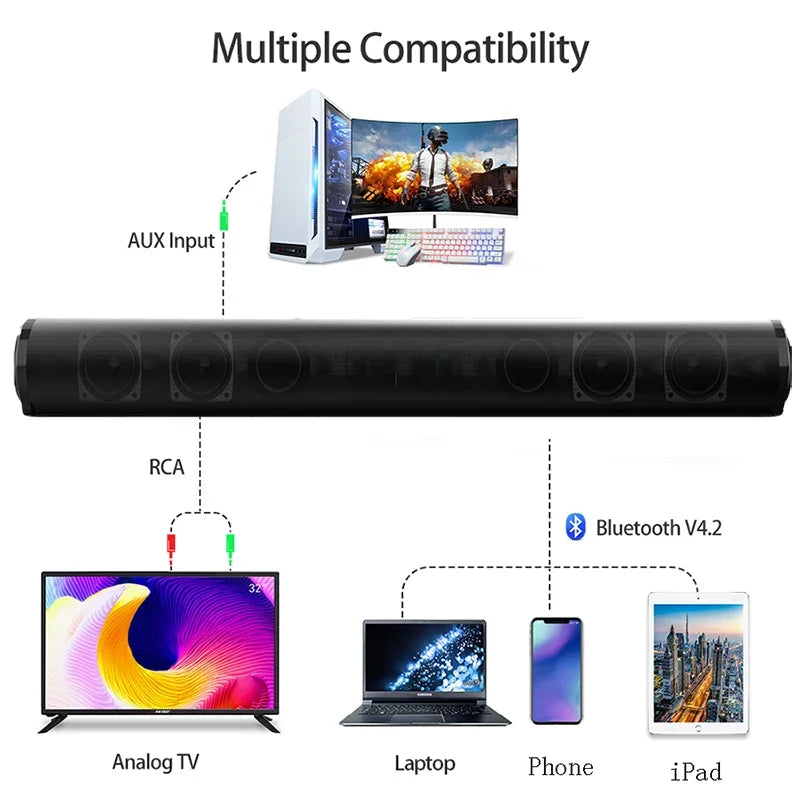 Super Powerful Subwoofer Sound Bar Speaker For TV