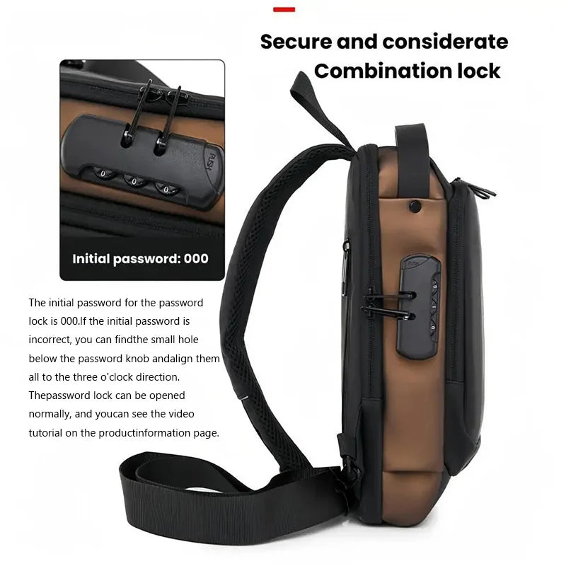 Men's anti-theft chest bag