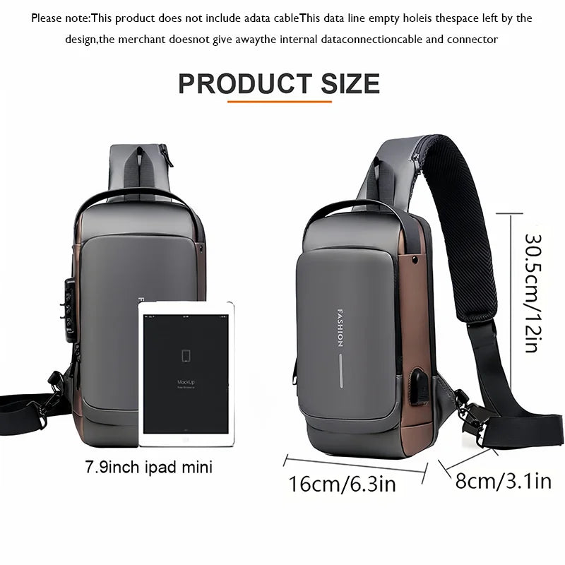 Men's anti-theft chest bag