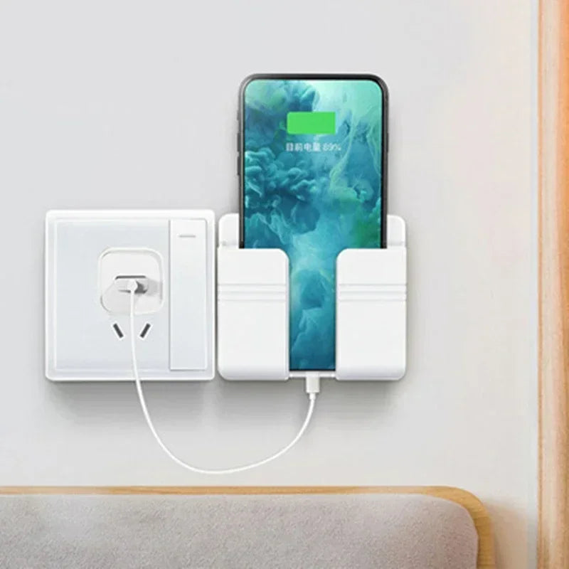 White Wall Mount Phone Holder